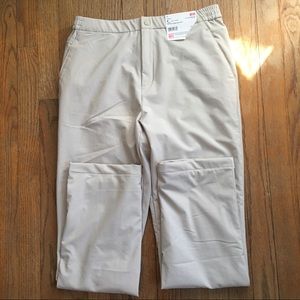 NWT Uniqlo “Heattech” Warm Lined Beige Pants, Med